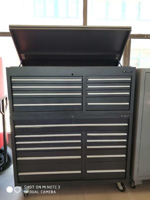 Puertas de aluminio y caja de herramientas de rodadura de acero inoxidable para almacenamiento de equipos de taller