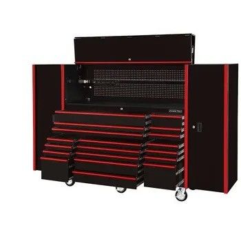 1.0-1,5 mm de espesor 72 &quot;caja de herramientas rodantes armario de cofre con 24 cajones y cajas laterales