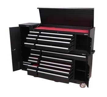 1.0-1,5 mm de espesor 72 &quot;caja de herramientas rodantes armario de cofre con 24 cajones y cajas laterales