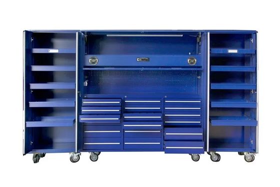 Caja de almacenamiento de herramientas de garaje de acero laminado en frío con organizadores profesionales y gabinete