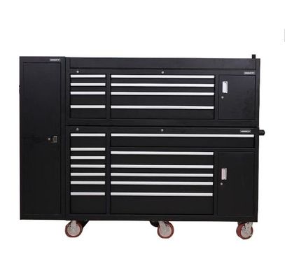 Caja de herramientas de rodadura de metal de 72 pulgadas con asas de acero inoxidable y caja de herramientas de almacenamiento