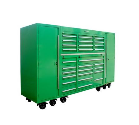 Mecánica de herramientas de reparación de automóviles Set Box Industrial Heavy Duty Tool Box con ruedas y llave de cerradura