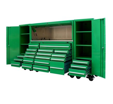 Mecánica de herramientas de reparación de automóviles Set Box Industrial Heavy Duty Tool Box con ruedas y llave de cerradura