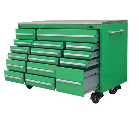 1.0-1,5 mm espesor ruedas de trabajo pesado mecánica caja de herramientas gabinete de rodillos para herramientas de automóviles